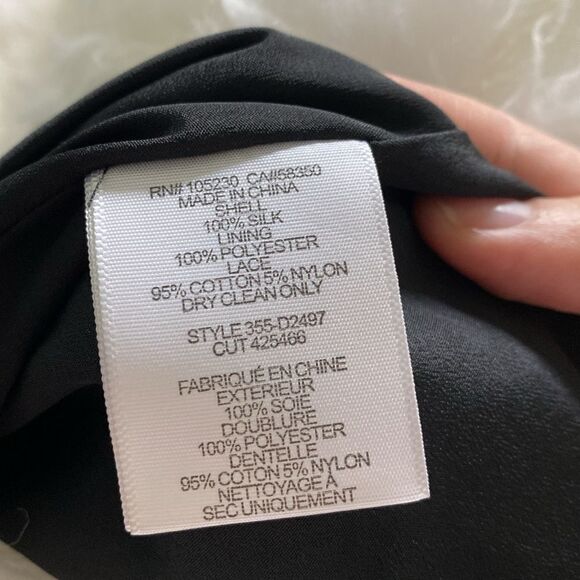 Joie Black Silk Lace Trimmed Mini Spaghetti Strap Fiorato Slip Dainty Dress - Picture 10 of 10